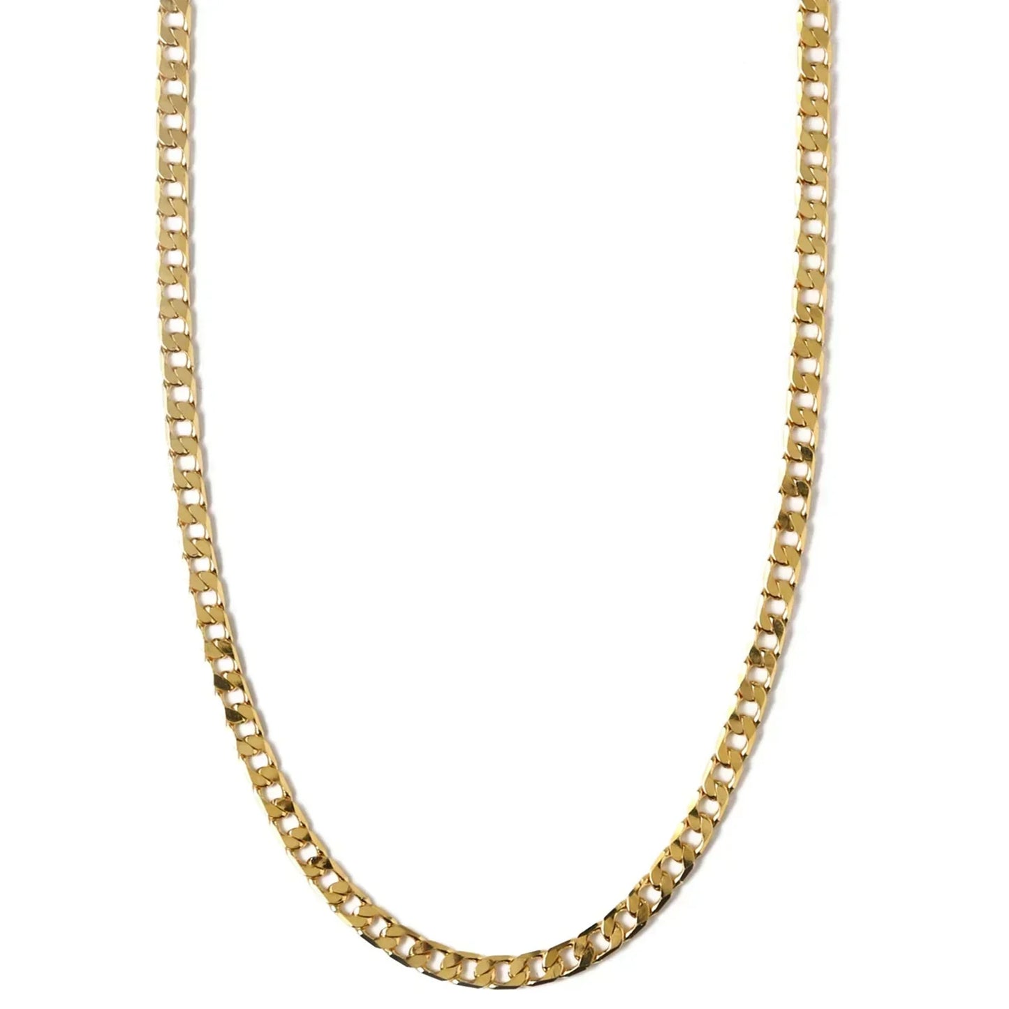 Collar con cadena de eslabones planos | Oro