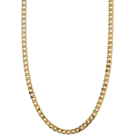 Collar con cadena de eslabones planos | Oro