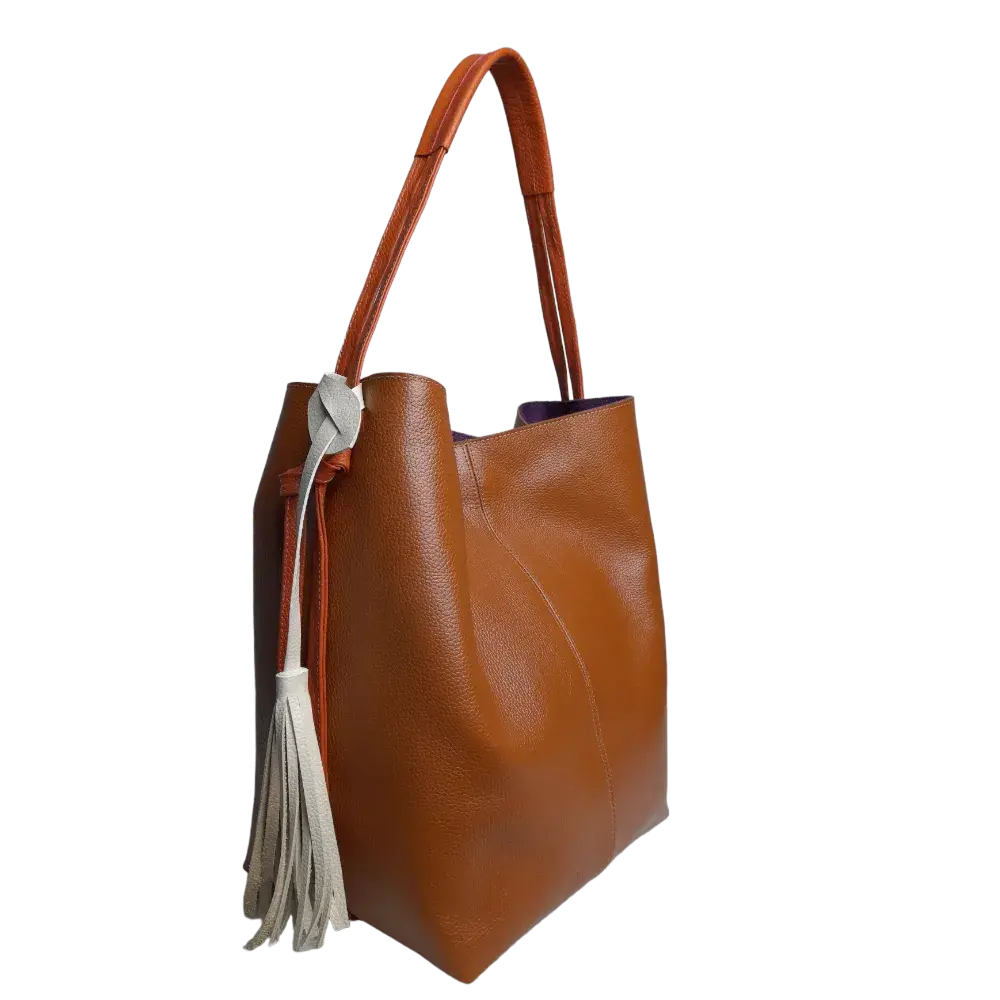Grace Miel Bolso de Cuero para Mujer
