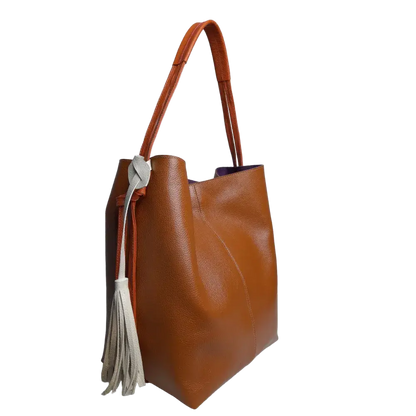 Grace Miel Bolso de Cuero para Mujer