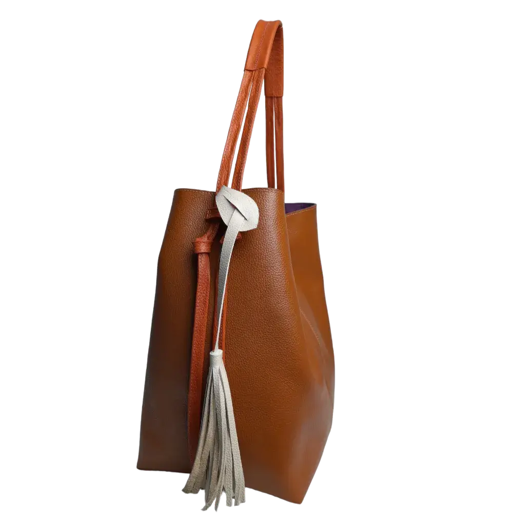 Grace Miel Bolso de Cuero para Mujer