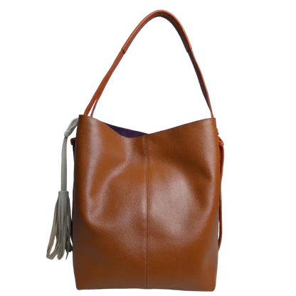 Grace Miel Bolso de Cuero para Mujer