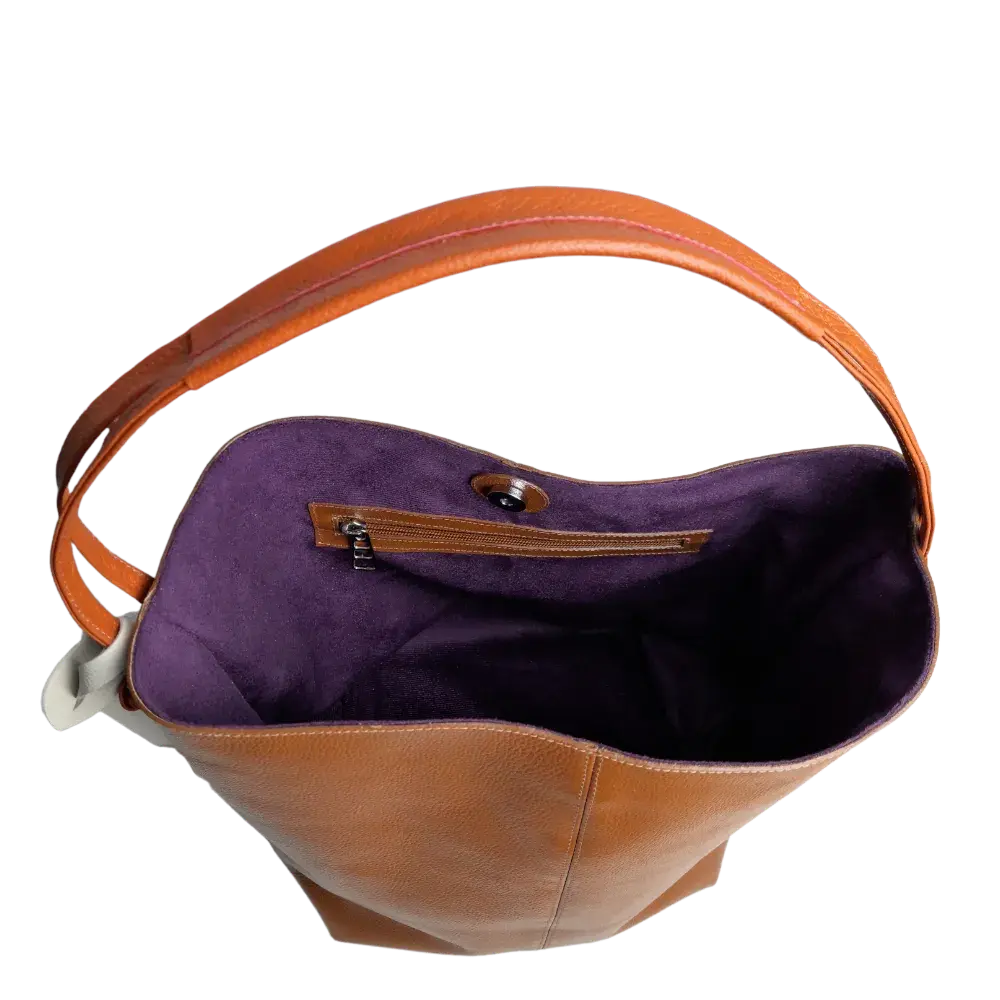 Grace Miel Bolso de Cuero para Mujer