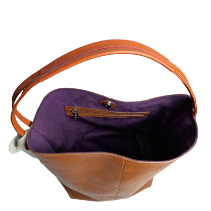 Grace Miel Bolso de Cuero para Mujer