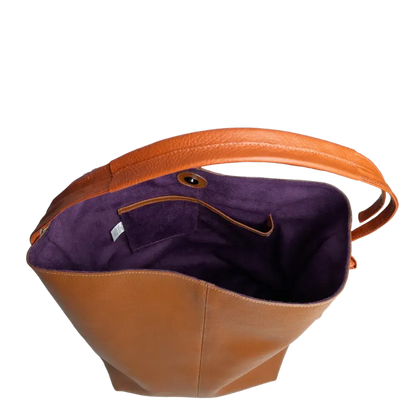 Grace Miel Bolso de Cuero para Mujer