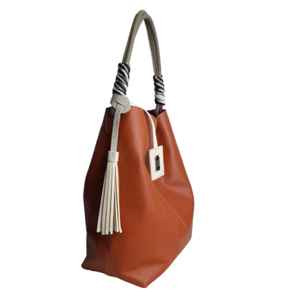 Bolso de Cuero para Dama Leah Ginger