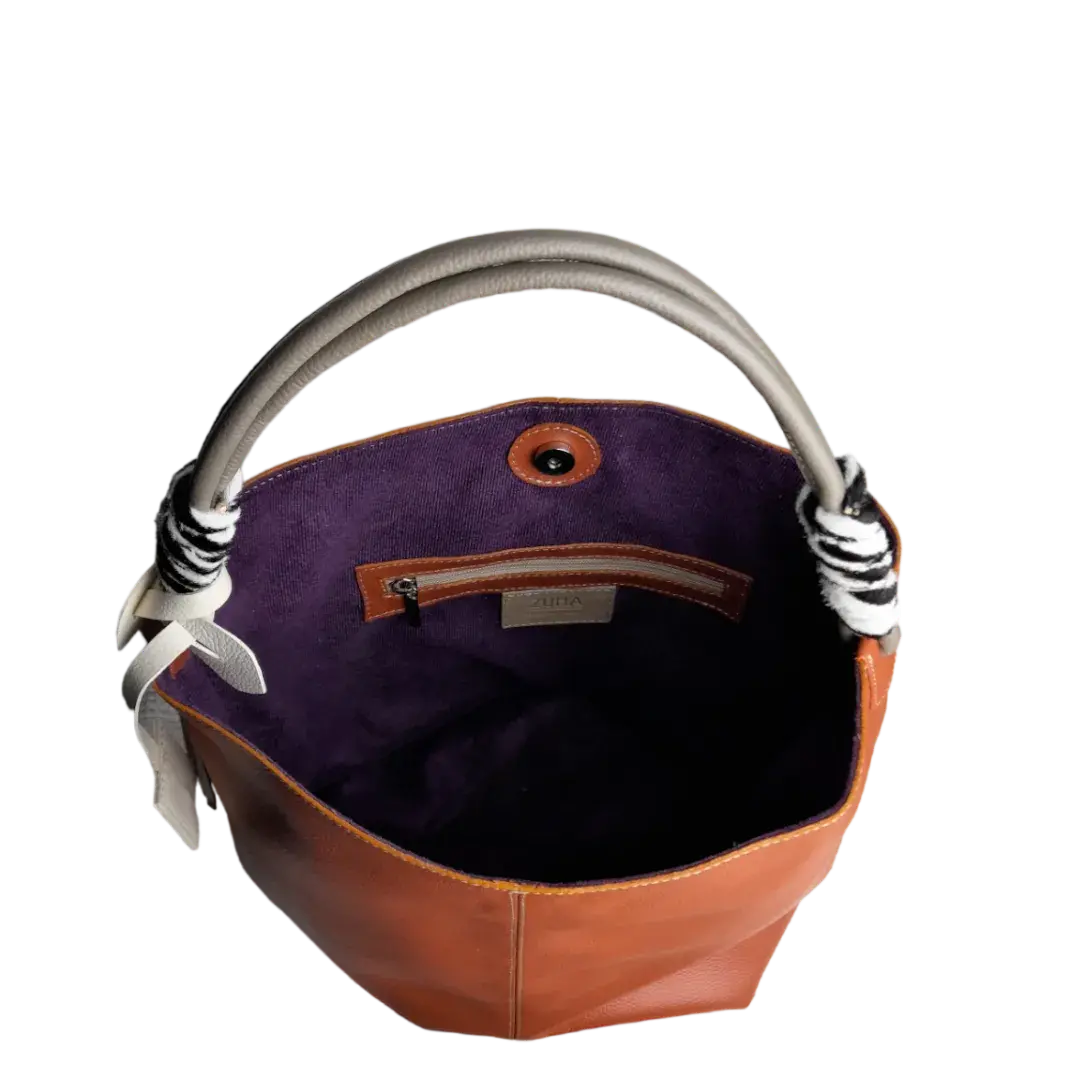 Bolso de Cuero para Dama Leah Ginger