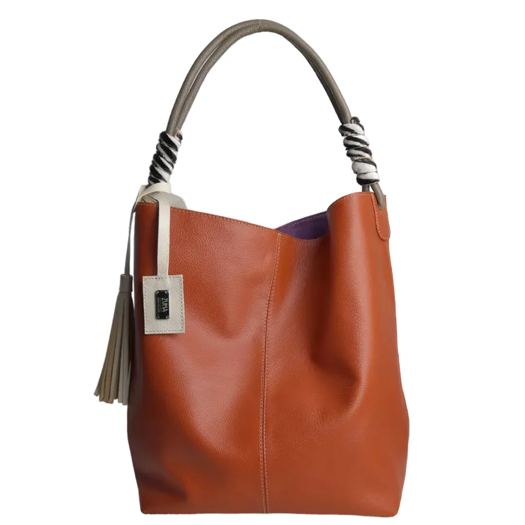 Bolso de Cuero para Dama Leah Ginger