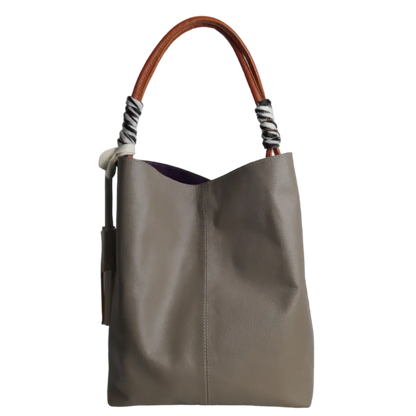 Leah Taupe Damen Leder Tasche