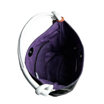 Bolso de mano de piel de reptil para damas Olivia Schwarze