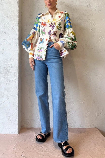 Adalie - Love Balloon Sleeve Shirt