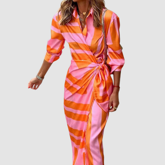 Cecilia™ Vestido Elegante a Rayas