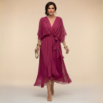 MARTA™ | Vestido ligero y transparente con escote en V