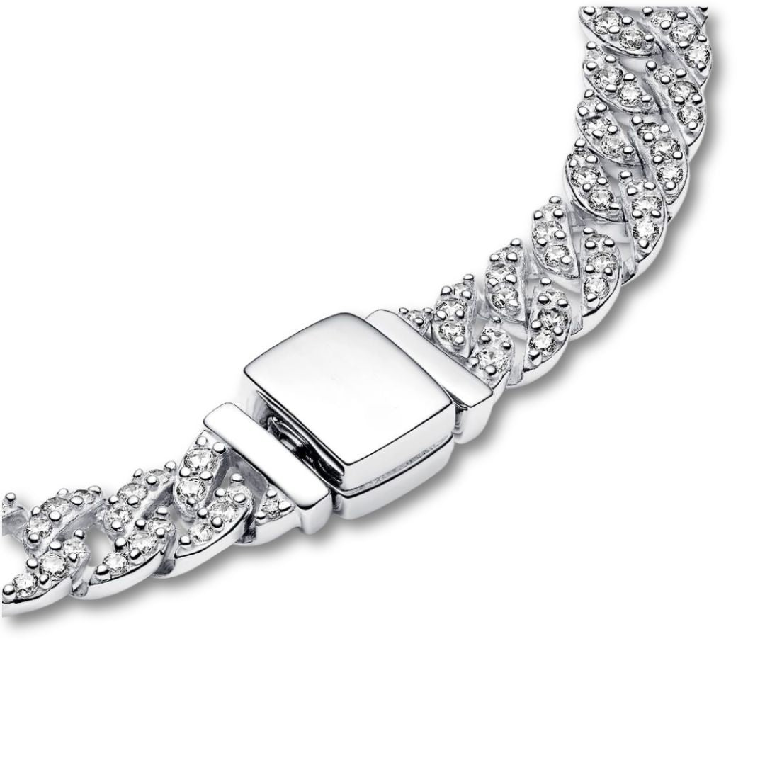 Pulsera cubana pavé | Oro