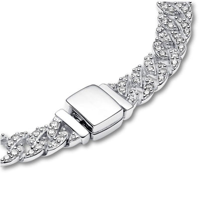 Pulsera cubana pavé | Oro