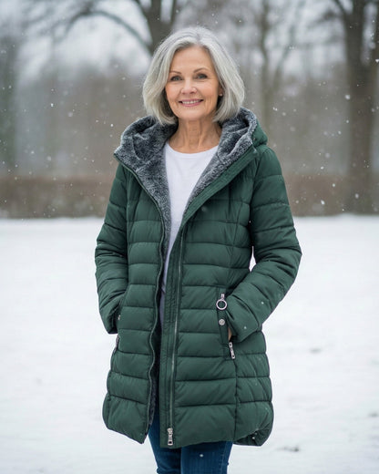 Clair | Reversible Puffer Jacket in Fleece