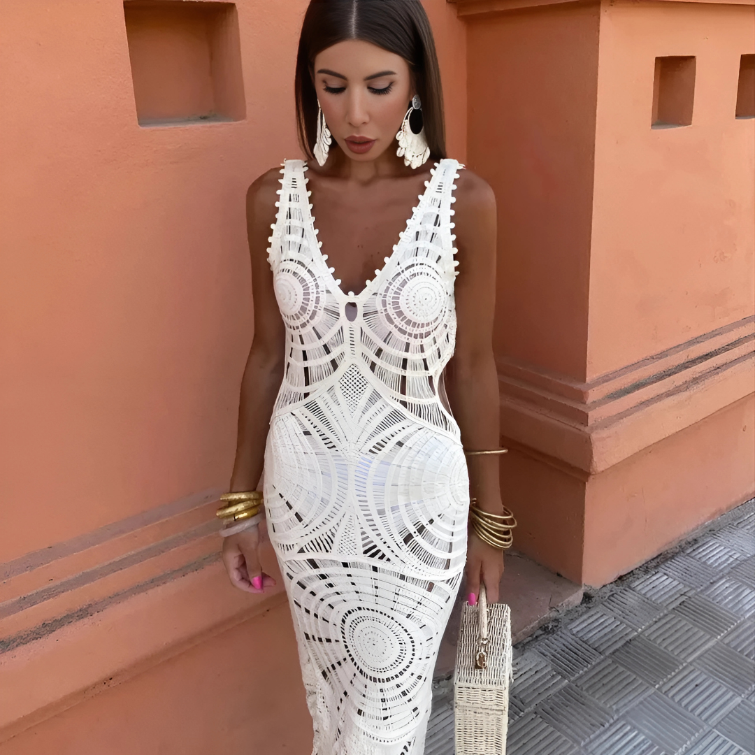 Yaiza| Vestido maxi fluido