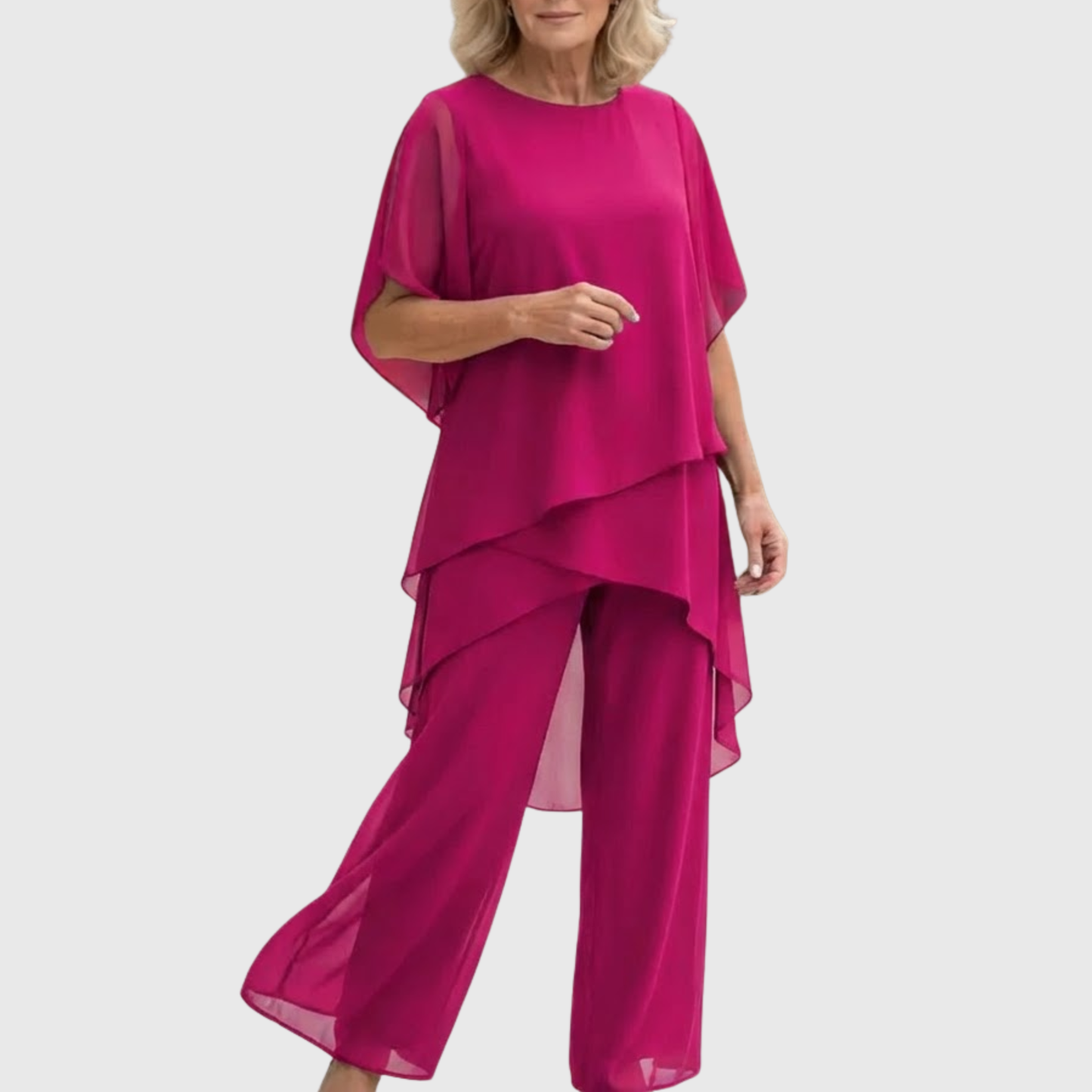 Linda | Conjunto de pantalones palazzo drapeados