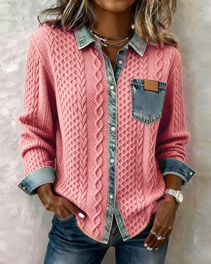 Juliane | Knitted Denim Sweater