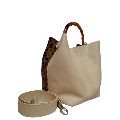 Bolso de cuero para dama Claire Jaguar, hecho de cuero de alta calidad con talco