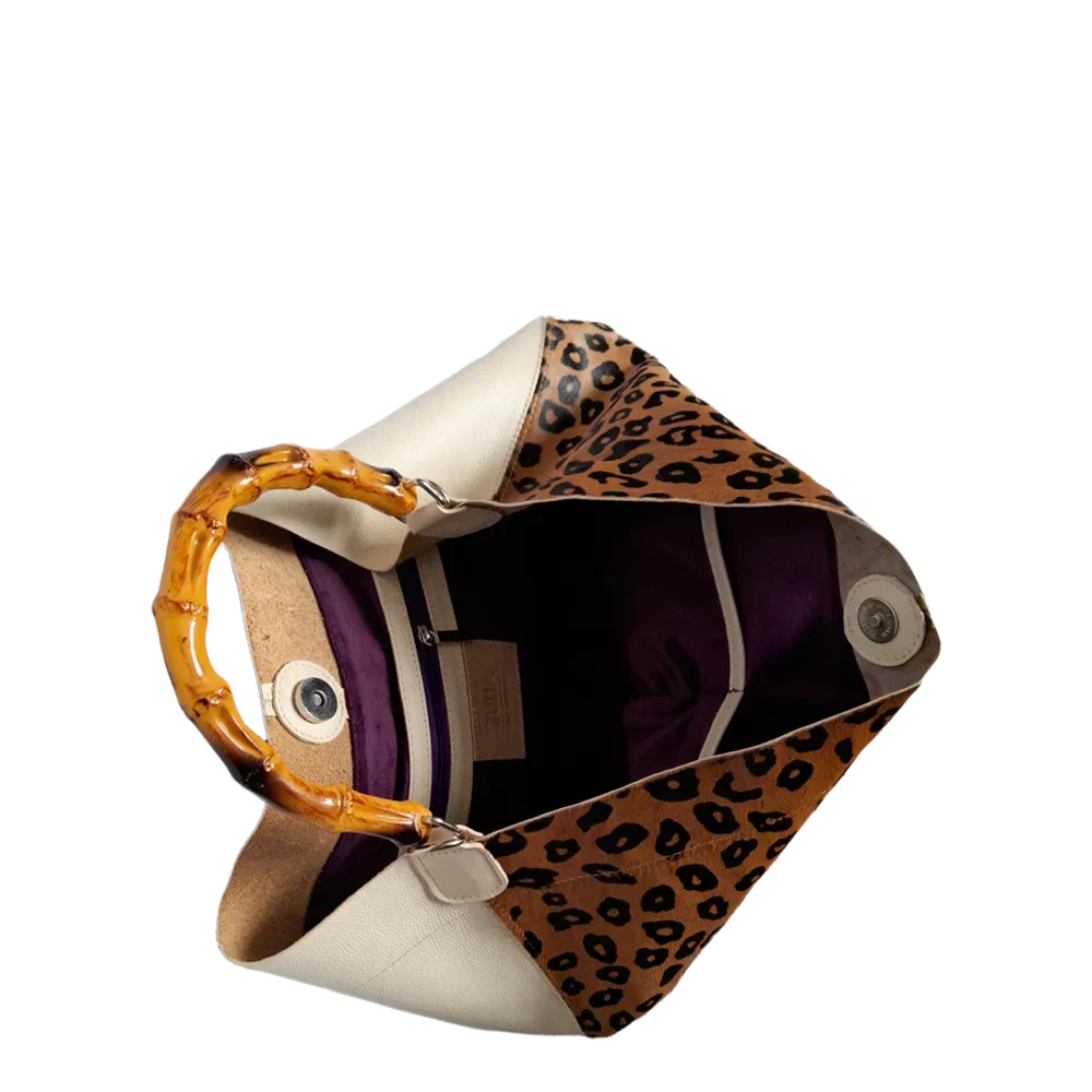 Bolso de cuero para dama Claire Jaguar, hecho de cuero de alta calidad con talco