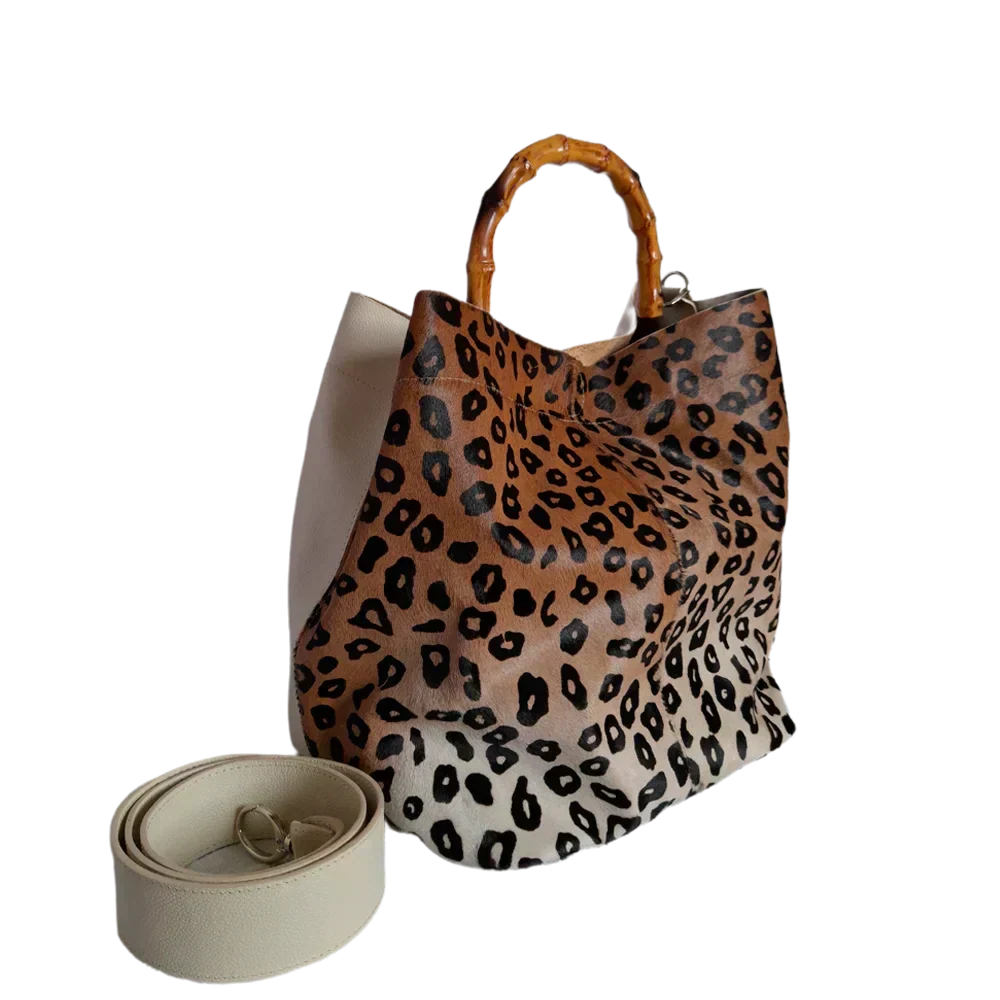 Bolso de cuero para dama Claire Jaguar, hecho de cuero de alta calidad con talco