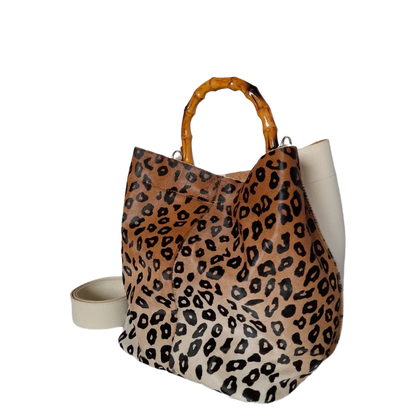 Bolso de cuero para dama Claire Jaguar, hecho de cuero de alta calidad con talco