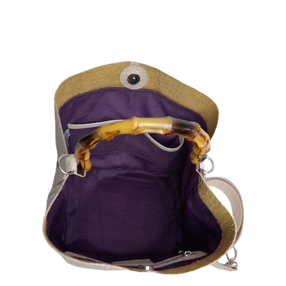 Bolso de mano Claire en diseño de reptil nude