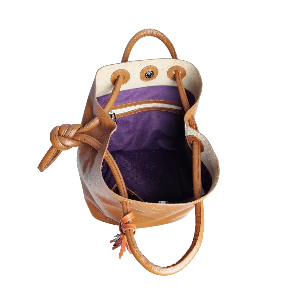Bolso de Cuero para Mujer Brigitte Miel