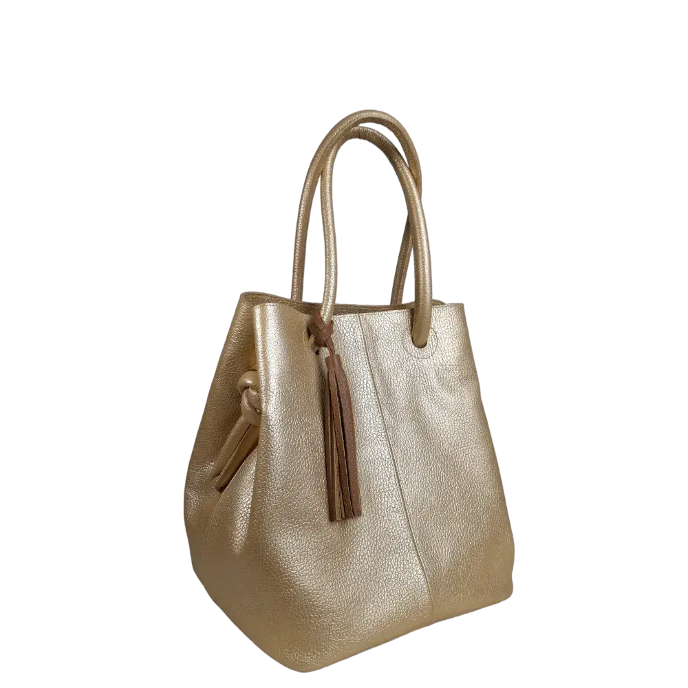 Bolso de Cuero para Mujer Brigitte Oro