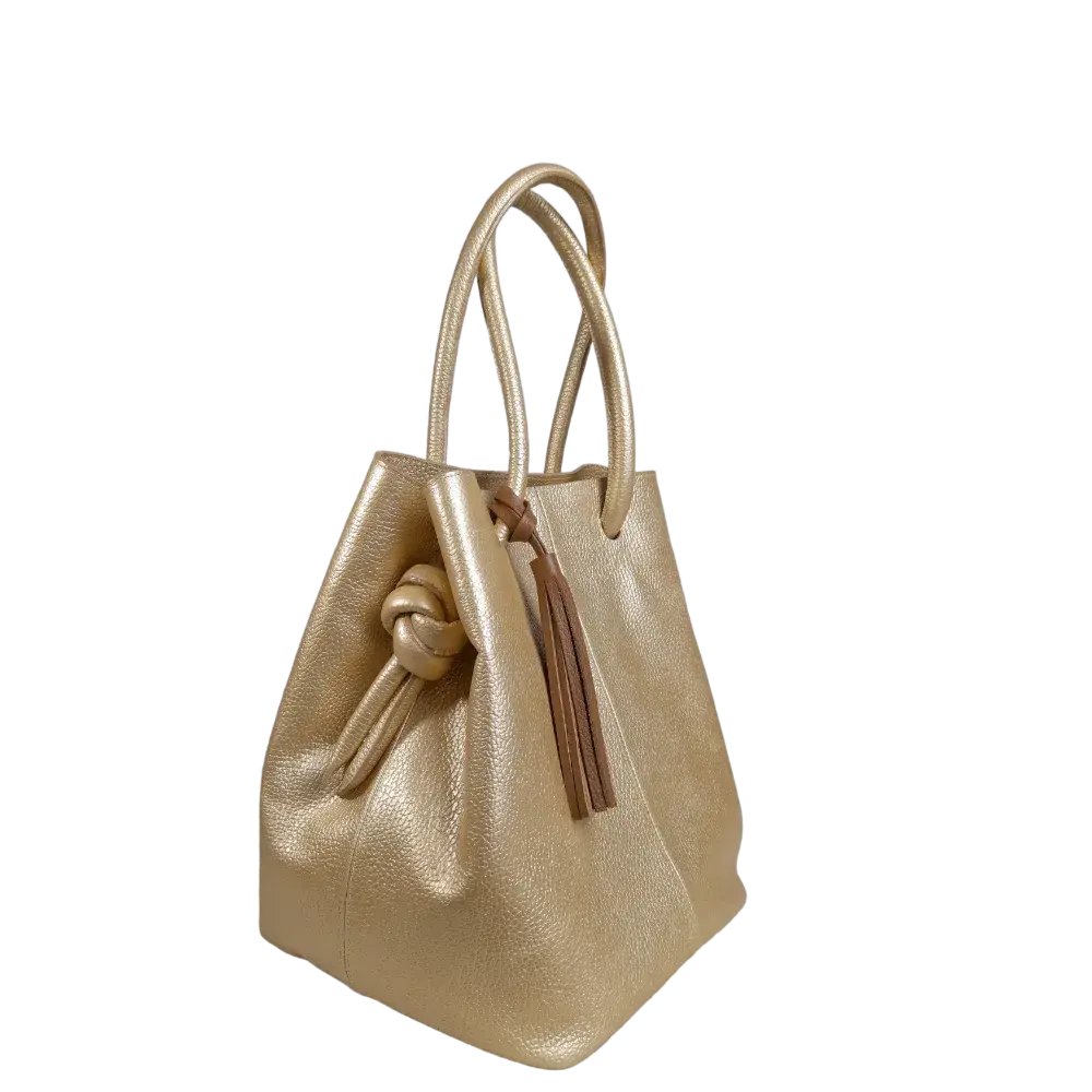 Bolso de Cuero para Mujer Brigitte Oro