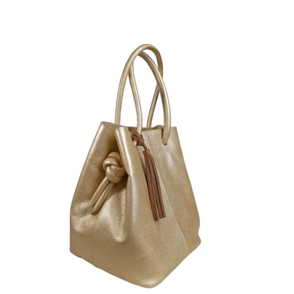 Bolso de Cuero para Mujer Brigitte Oro