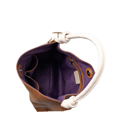 Bolso de Cuero para Damas Fernanda Anaconda Honey