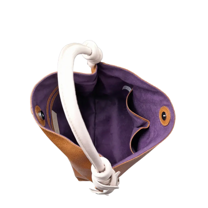 Bolso de Cuero para Damas Fernanda Anaconda Honey