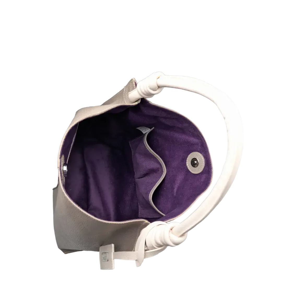 Bolso de mano para mujer Fernanda Taupe de cuero