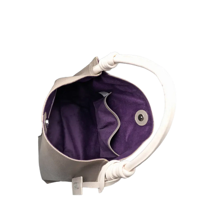 Bolso de mano para mujer Fernanda Taupe de cuero