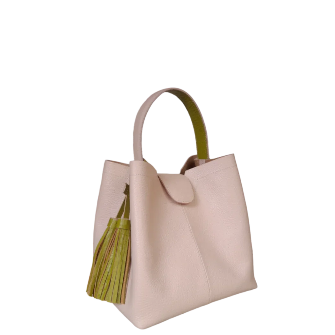 Lucia Nude Pequeño Bolso de Cuero para Damas