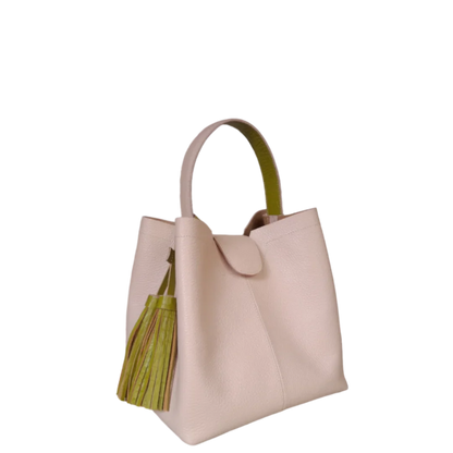 Lucia Nude Pequeño Bolso de Cuero para Damas