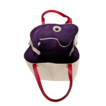 Bolso de mano Giulia Anaconda para mujer en oro-peltre