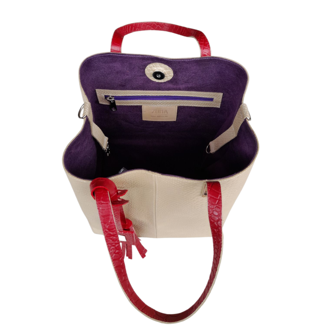 Bolso de mano Giulia Anaconda para mujer en oro-peltre