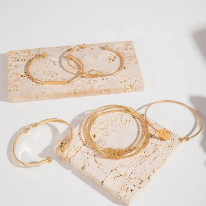 Conjunto de pulseras Elegancia Anudada | Oro