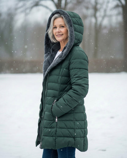 Clair | Reversible Puffer Jacket in Fleece