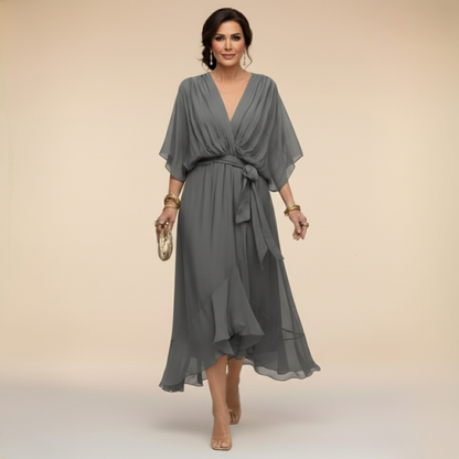 MARTA™ | Vestido ligero y transparente con escote en V