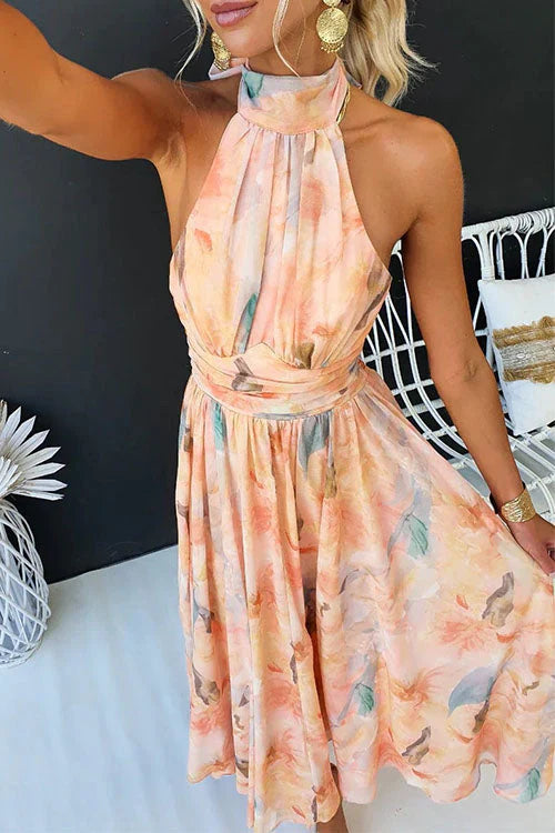 Sandra | Elegante Vestido Maxi Acuarela para Verano