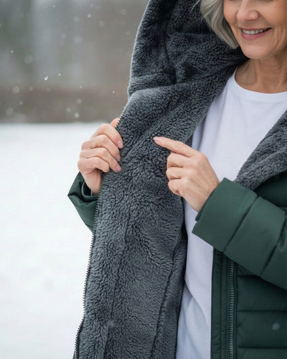 Clair | Reversible Puffer Jacket in Fleece
