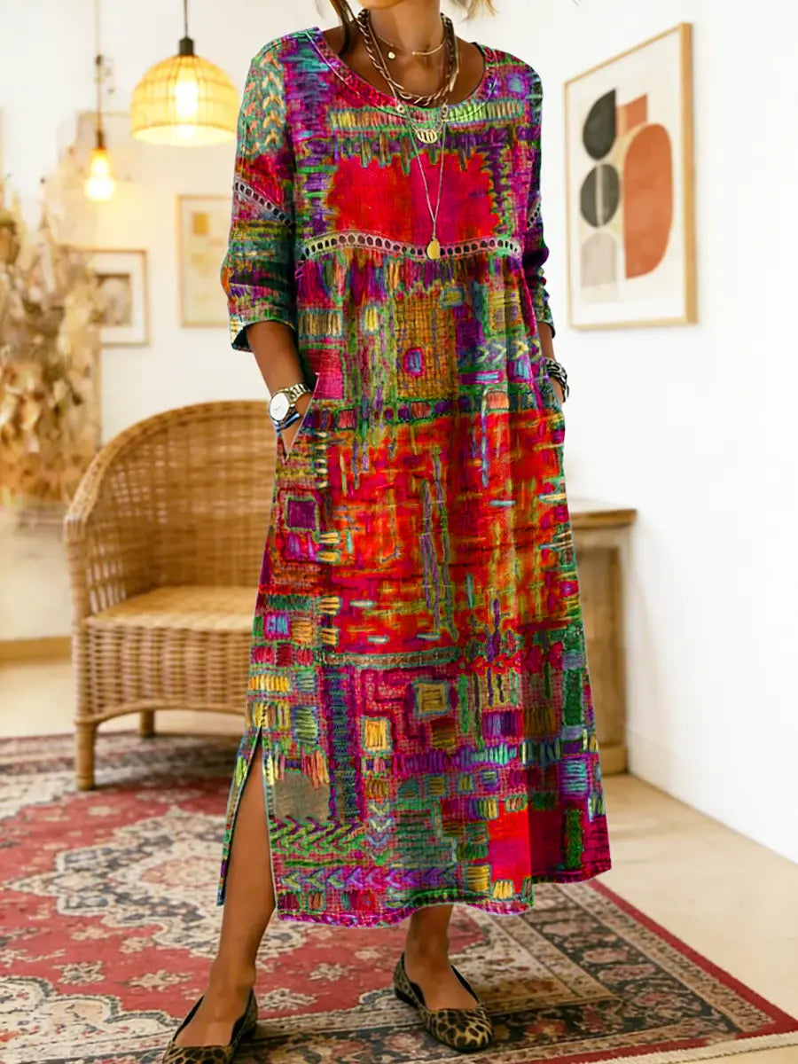 Sabine™ — VESTIDO MAXI DE ESTAMPADO BOHEMIO