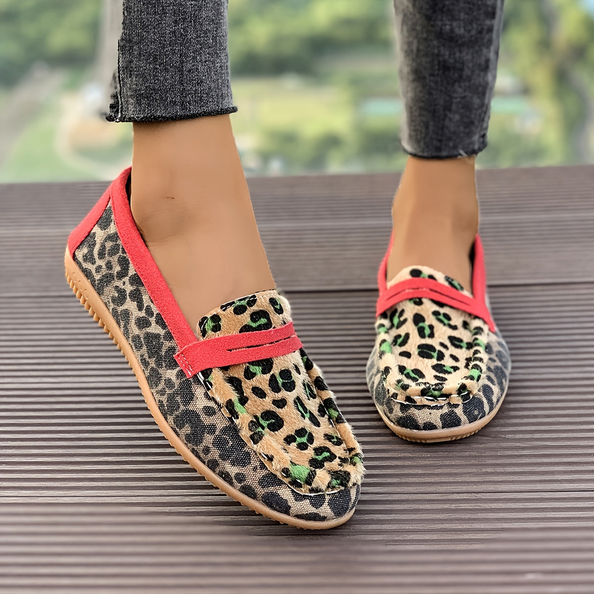Aimee™ | Mocasín Leopardo Rojo
