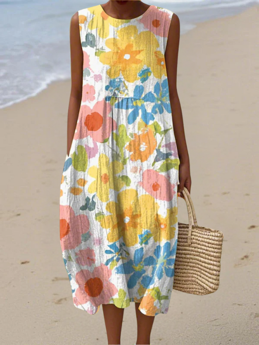 Ella | Vestido Midi Floral Pastel
