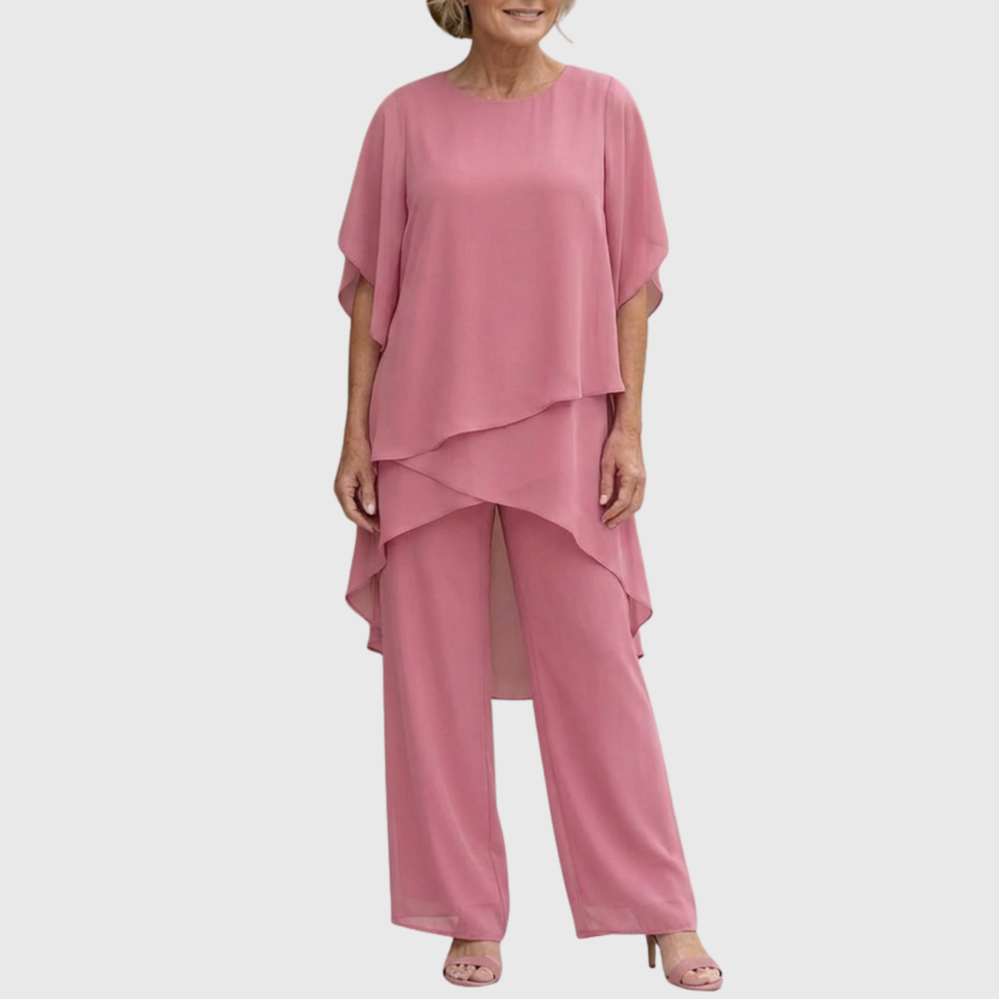 Linda | Conjunto de pantalones palazzo drapeados