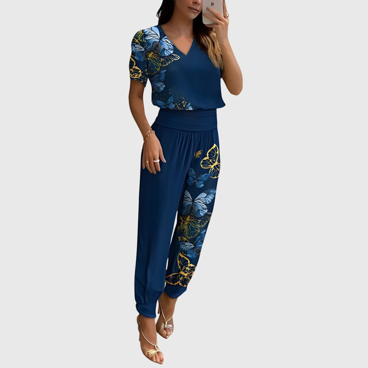 Jennifer™ | Conjunto de blusa y pantalón a la moda